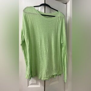 Eileen Fisher Light Green Linen Top